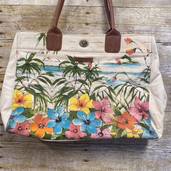La Cabaña canvas beach tote - Picture 2 of 12